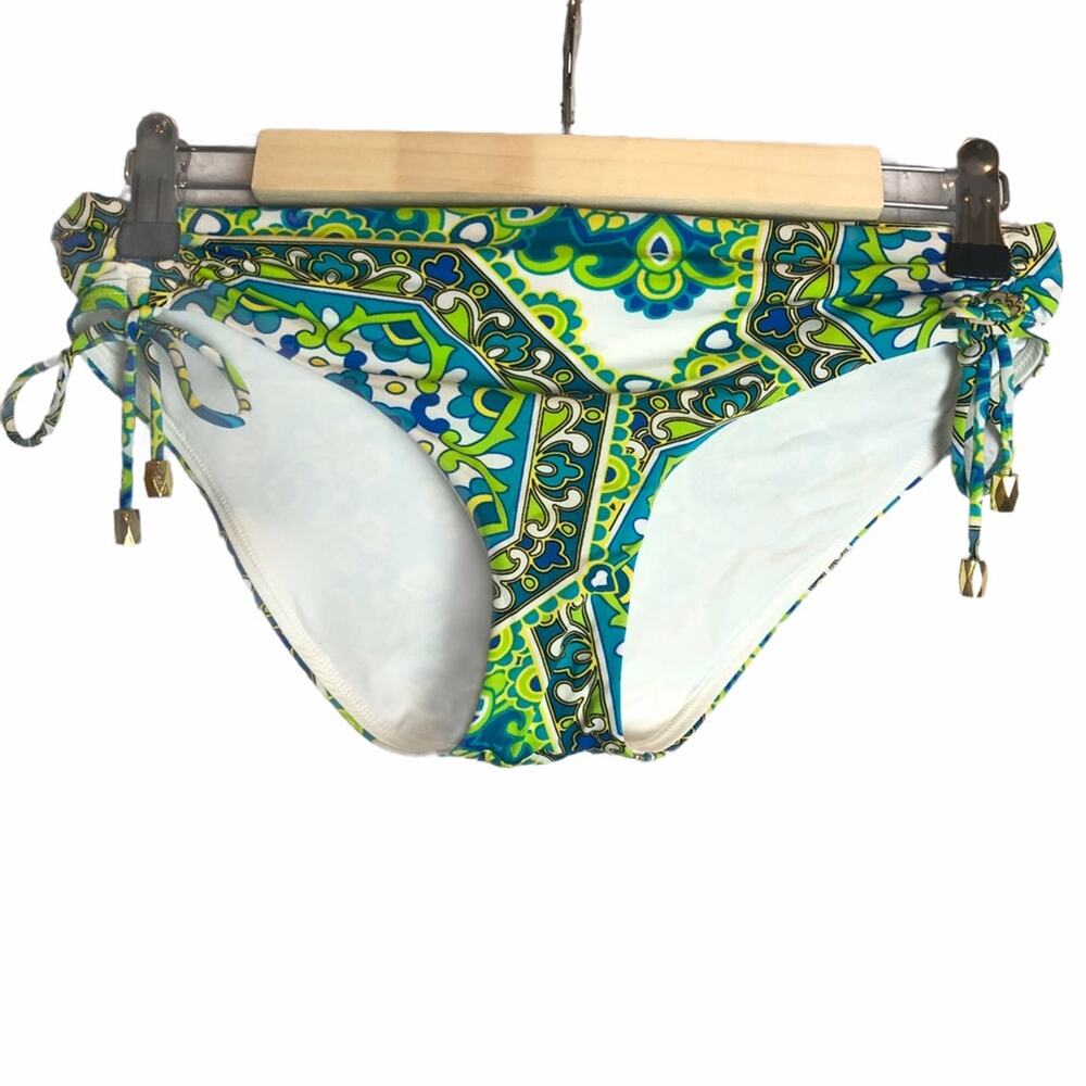 Jantzen Green Blue Paisley Swim Bottom Bikini 8